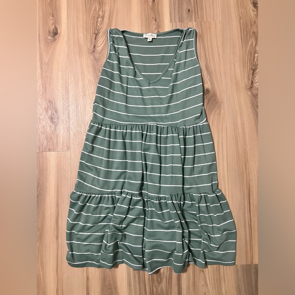 Women’s green striped dress